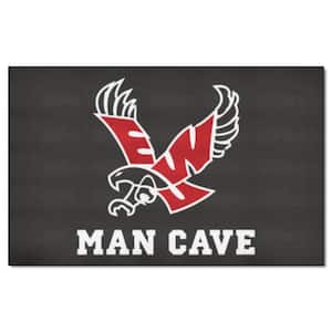 NCAA - Eastern Washington University Black Mancave 4 ft. 11.5 in. x 7 ft. 10.5 in. Indoor Area Rug