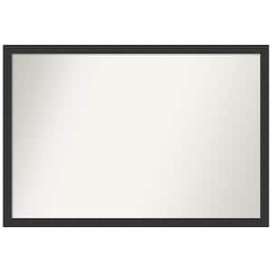 Mezzanotte Black 38 in. x 26 in. Non-Beveled Modern Rectangle Wood Framed Wall Mirror in Black