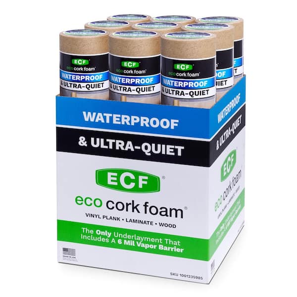 675 sq. ft. 3 ft. x 25 ft. x 3.2mm Waterproof Premium Plus 10-in-1 Underlayment-Vinyl Plank, Laminate, Engineered Wood
