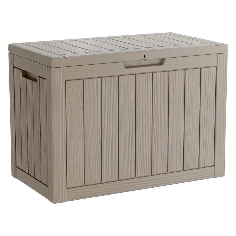45 Gal. Coffee Lockable Resin Deck Box