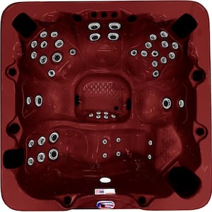 6-Person 56-Jet 240-Volt Premium Acrylic Lounge Spa Standard Hot Tub with Bluetooth Sound System and LED Waterfall