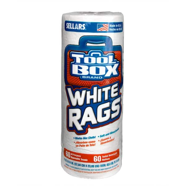 200-Count Professional White Rags Bucket