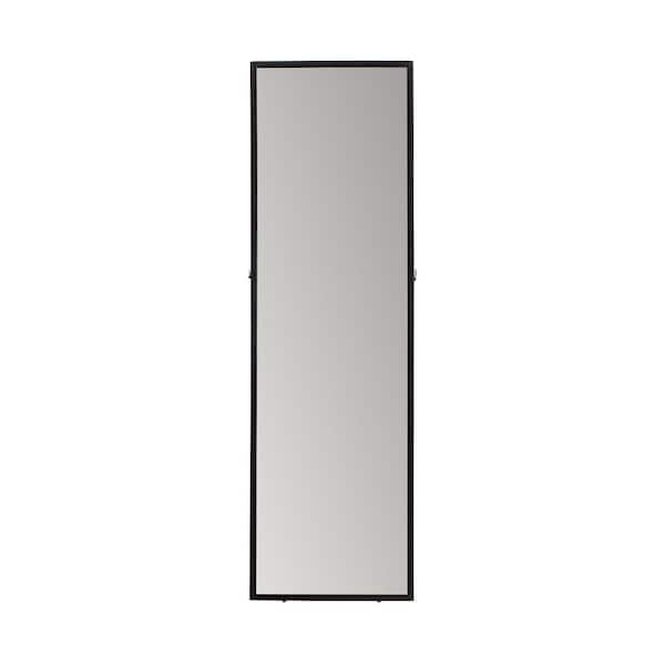Habitat 18 in. W x 60 in. H Carmen Rectangular Linear Frameless Black Modern Mirror