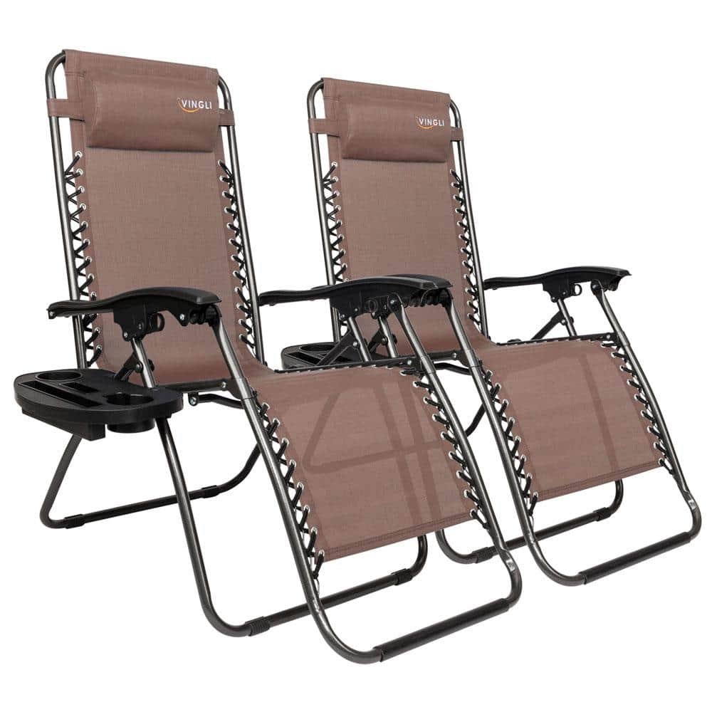 Karl Home Zero Gravity Metal Textilene Fabric Outdoor Recliner 