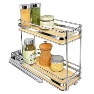  DEWVIE Spice Drawer Organizer, 4 Tier Stainless Steel Spice  Rack Organizer Expandable From 13 to 26 for Cabinet Kitchen Seasoning  Jars Drawers Insert (Jars not included) : Home & Kitchen
