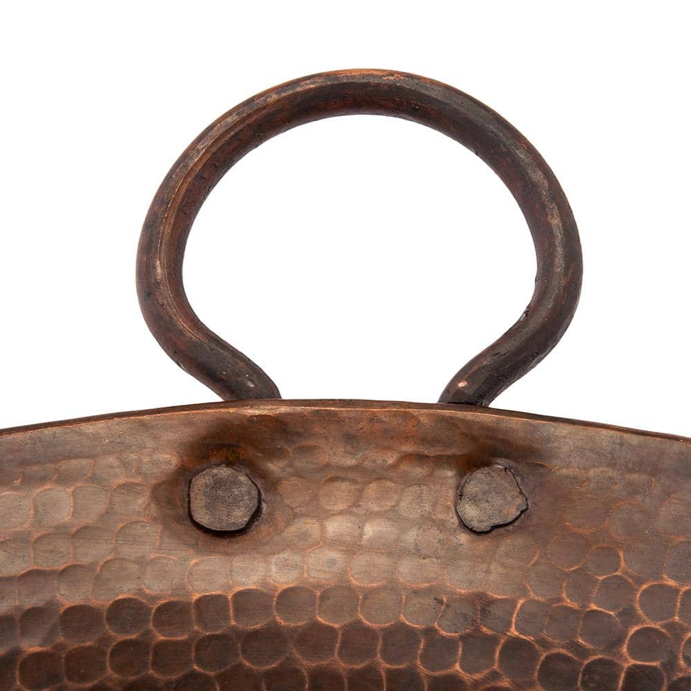 16" Round Hammered Copper Above-Counter Sink with Oil Rubbed Bronze Finish