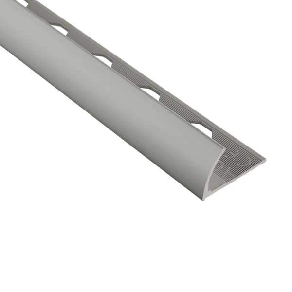 Novocanto Brushed Nickel 3/8 in. W x 98-1/2 in. L Aluminum Tile Edging Trim