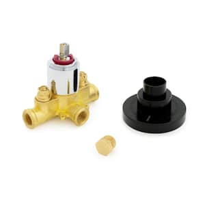 Temp-Gard III Tract Pack, 4-Port Valve Only with Tub Plug, Service Stops, and 1/2 in. Female NPT Threaded Connections