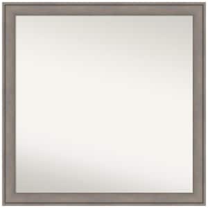 Greywash 29.5 in. W x 29.5 in. H Square Non-Beveled Wood Framed Wall Mirror in Gray