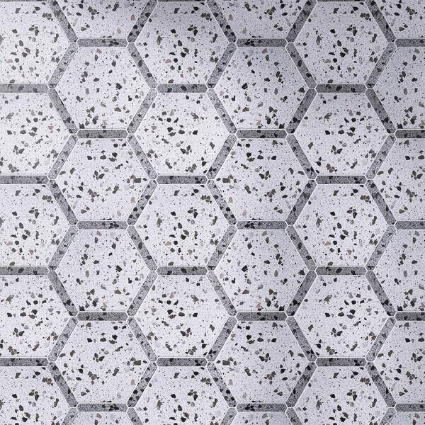 MOLOVO Maggiore Grigio Gray Hexagon 8.58 in. x 9.89 in. Matte Porcelain Floor and Wall Tile (8.07 sq. ft./Case)