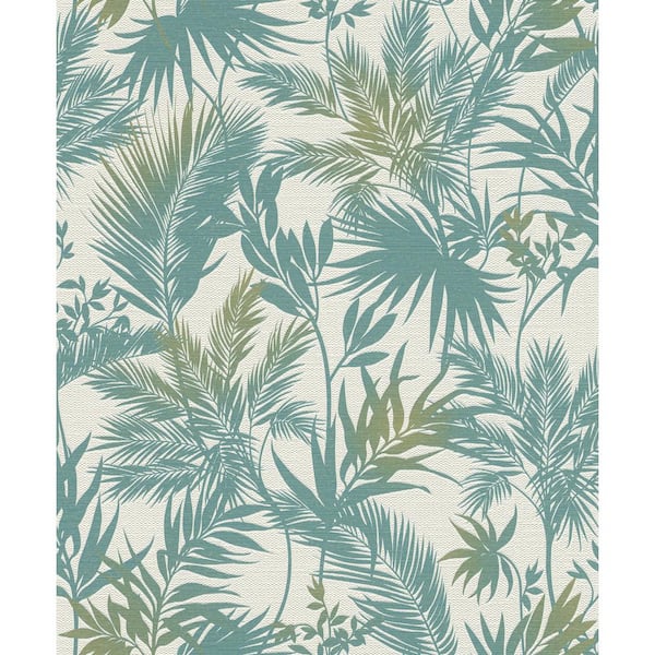 Advantage Saura Blue Frond Paper Non-Pasted Textured Wallpaper