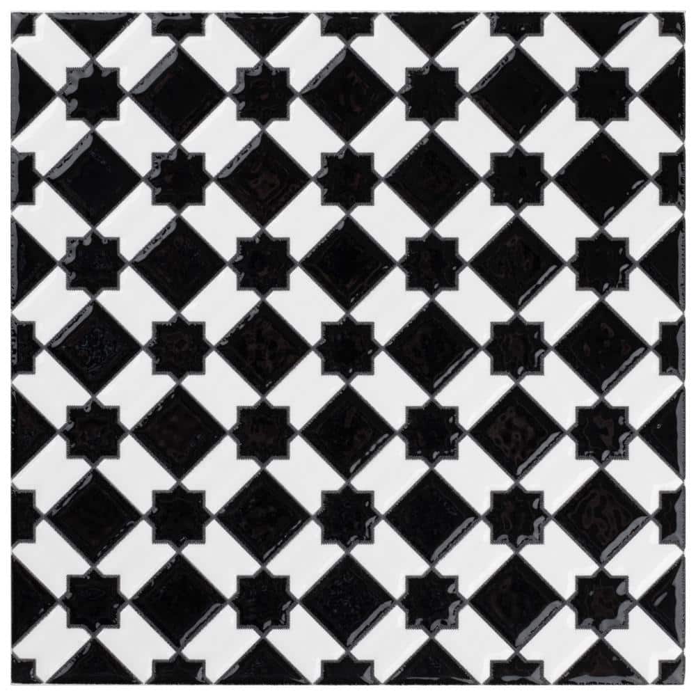 Sevillano Giralda Checkerboard Glossy Black and White 7-7/8 in. x 7-7/8 in. Ceramic Wall Tile (11.0 sq. ft./Case) price history on PriceWatchPro