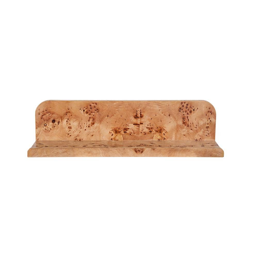 5 in. W x 19 in. D Brown Wood Floating Decorative Wall Shelf, for Decor Hom