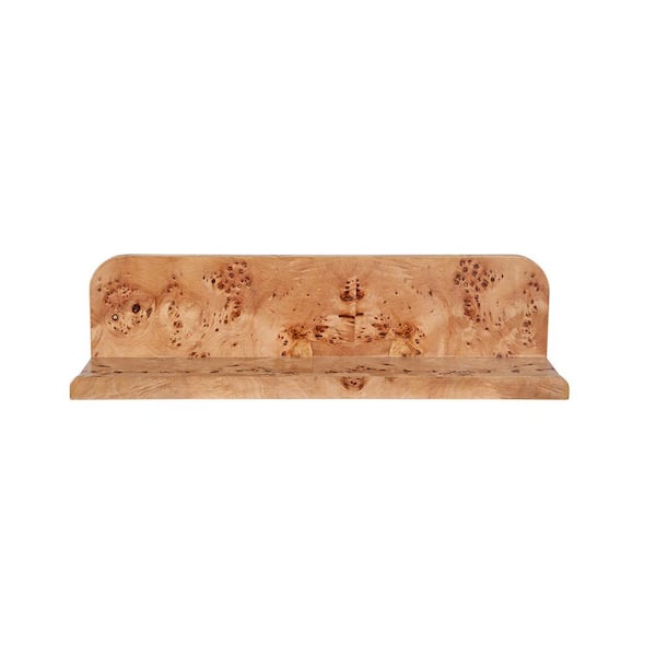 Unbranded 5 in. W x 19 in. D Brown Wood Floating Decorative Wall Shelf, for Decor Home Living Room, Dining Room