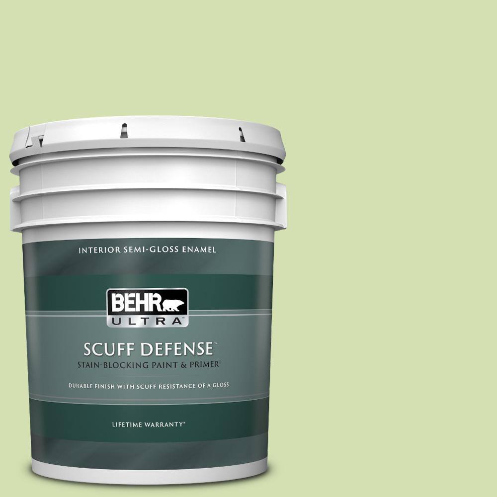 BEHR ULTRA 5 gal. 420C3 Celery Bunch Extra Durable SemiGloss Enamel