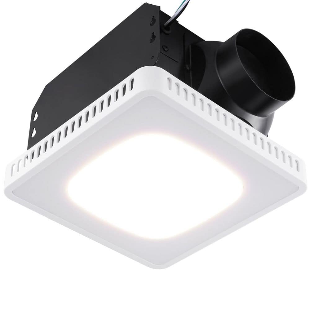 White LED Ceiling Mount Bathroom Exhaust Fan