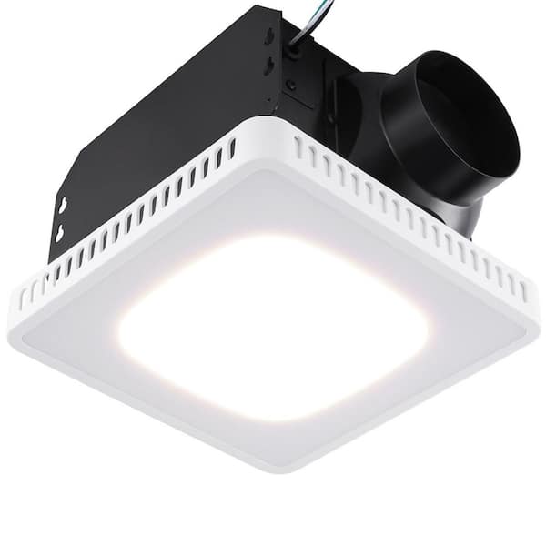 SKYSHALO Bathroom Exhaust Fan 110 CFM Ceiling No Cut Installation Ventilation Bathroom Exhaust Fan with 8 LED Colors, ENERGY STAR