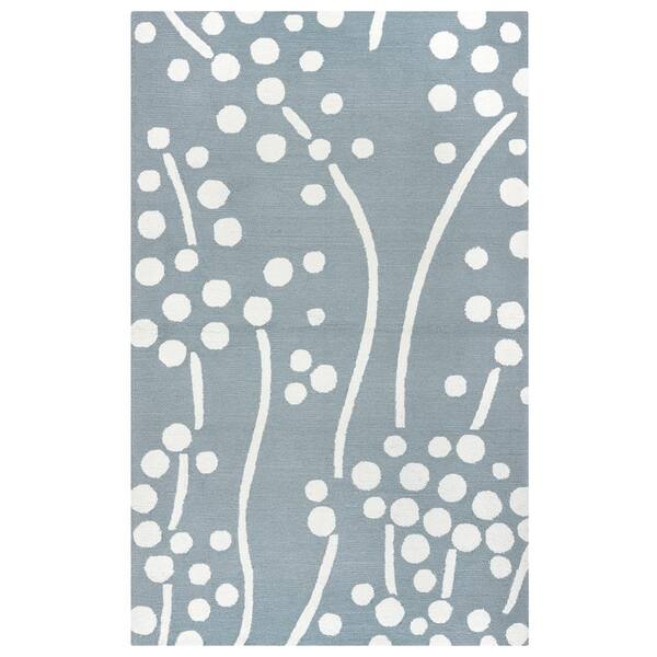 Rizzy Home Azzura Hill Silver Grey Abstract 4 ft. x 6 ft. Indoor/Outdoor Area Rug