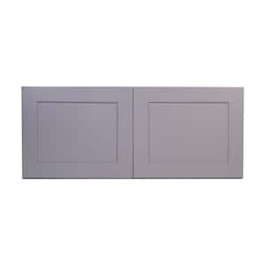 Bremen 30 in. W x 12 in. D x 12 in. H Gray Plywood Assembled Wall Bridge Kitchen Cabinet with Soft-Close