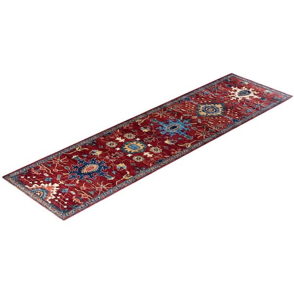 Serapi Red 3 ft. x 10 ft. Tribal Wool Indoor Area Rug