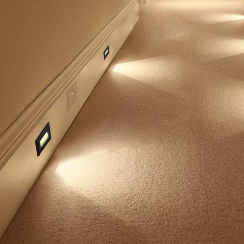 Black Stainless Steel Dimmable LED Recessed Step Light