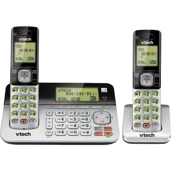 VTech 2 Handset Cordless Answering System with Dual Caller ID and Call Waiting