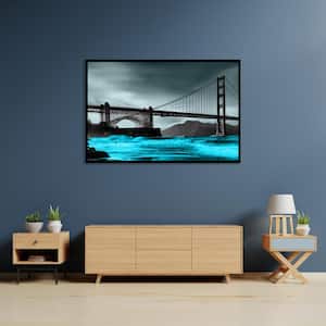 "San Fransisco Bridge II" by Revolver Ocelot Framed Canvas Wall Art