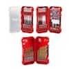 Milwaukee SHOCKWAVE Impact Duty Alloy Steel Drill and Screw Driver Bit Set and Titanium Drill Bit Set (123-Piece) 48-32-5150-48-89-4631
