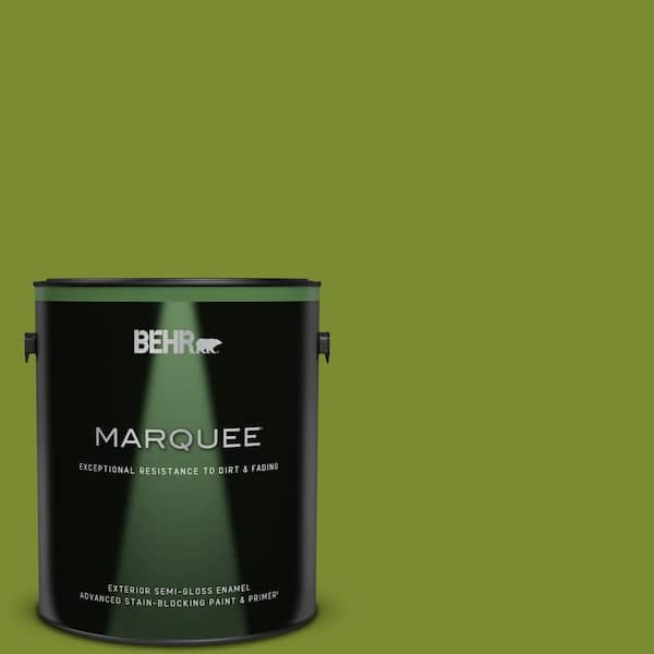 BEHR MARQUEE 1 gal. #P360-7 Sassy Grass Semi-Gloss Enamel Exterior Paint & Primer
