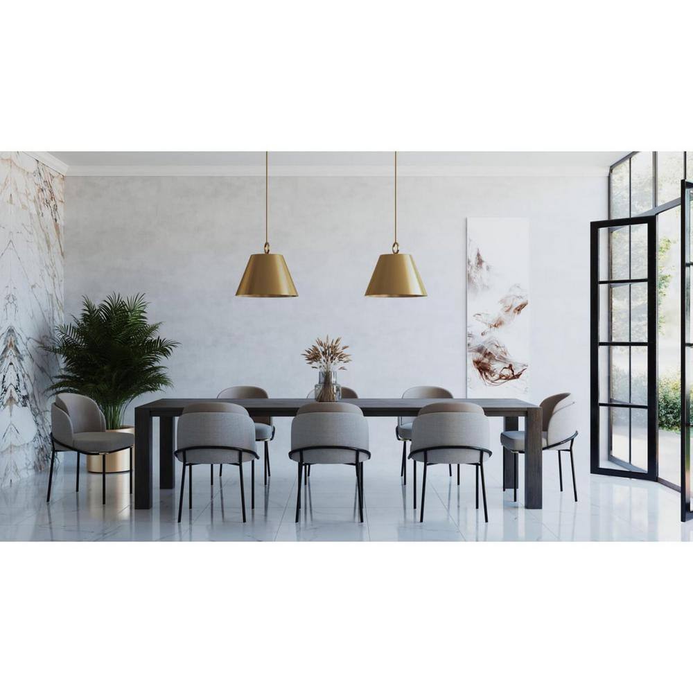 Parkhurst Dome Pendant in Brushed Bronze with Gold-Finished Interior