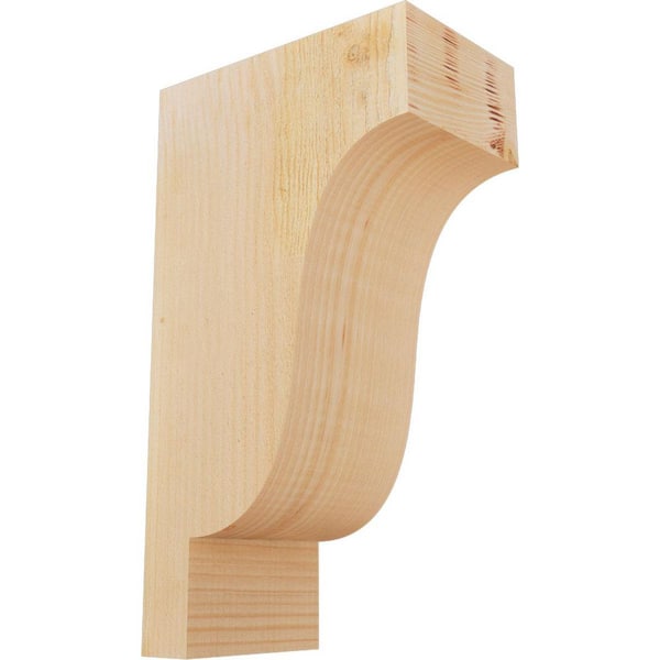 Ekena Millwork 6 in. x 10 in. x 18 in. Douglas Fir Newport Rough Sawn Corbel