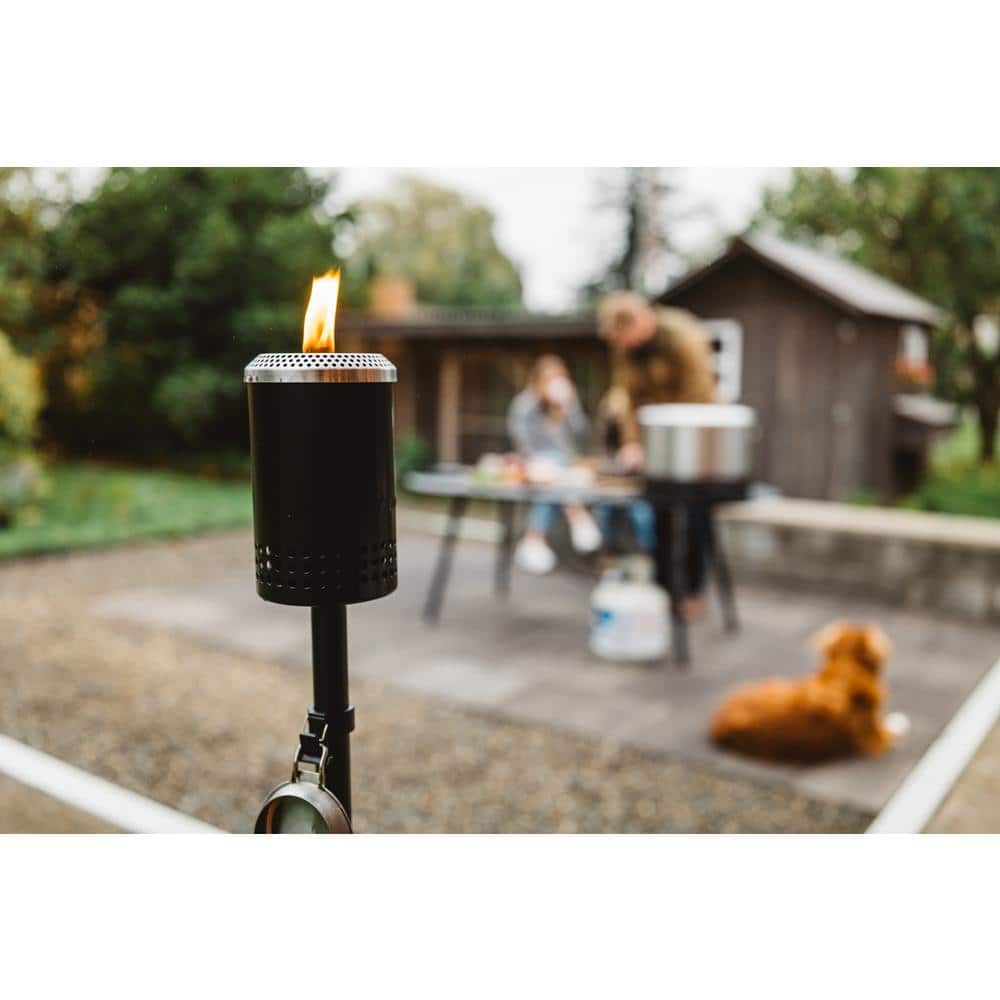 Black Cold-Rolled Steel Adjustable Outdoor Torch