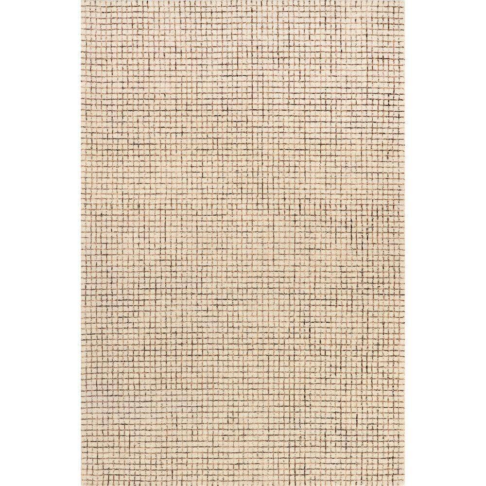 Hand-Tufted Cream Wool Rectangular Area Rug 3' x 5'
