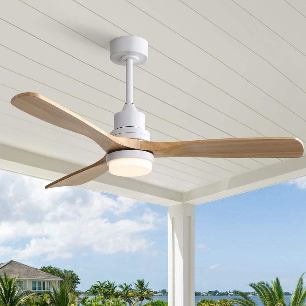 Sofucor 52 in. Modern Solid Wood Indoor/Outdoor White Standard