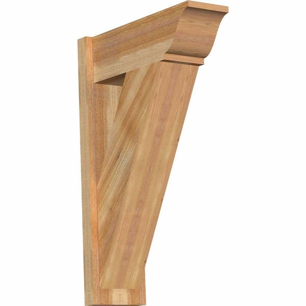 Ekena Millwork 8 in. x 34 in. x 22 in. Traditional Rough Sawn Western Red Cedar Outlooker