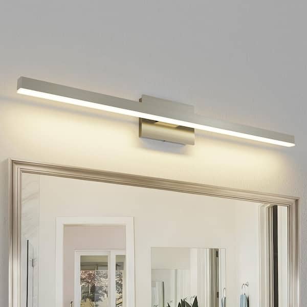 TICA Any-T Light鯵 165 JUSHENG 39.37 in. 1-Light Nickel LED Bathroom Vanity Light Bar