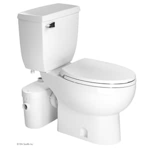 SaniAccess2 2-Piece 1.28 GPF Single Flush Round Toilet with 0.5 HP Macerating Pump in White