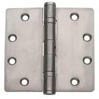 4.5 in. x 4 in. Ball Bearing Non-Removable Pin Stainless Steel Hinge with 5/32 in. Radius (Set of 3)