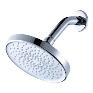 1-Spray Patterns with 1.75 GPM 6 in. Single Wall Mount Waterfall Fixed Shower Head in Polished Chrome