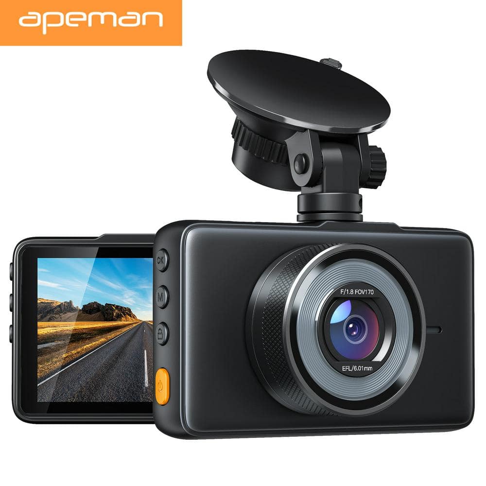 apeman 1080P FHD 3 Inch Car Camera 170° Wide Angle Screen Dash Cam -  C450