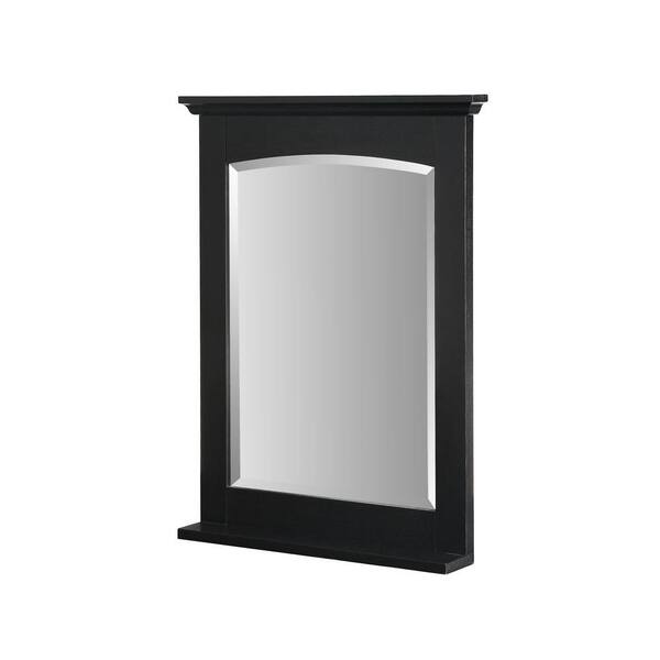 RYVYR Kent 32 in. x 24 in. Ash Framed Wall Mirror in Brown Ebony