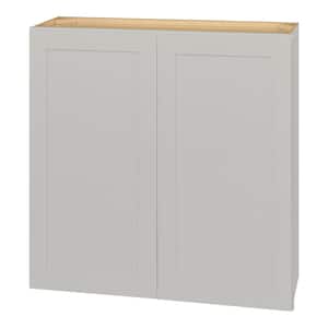 Avondale 36 in. W x 12 in. D x 36 in. H Ready to Assemble Plywood Shaker Wall Kitchen Cabinet in Dove Gray