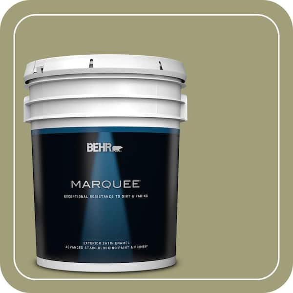 BEHR MARQUEE 5 gal. #MQ6-57 Bermuda Grass Satin Enamel Exterior Paint & Primer