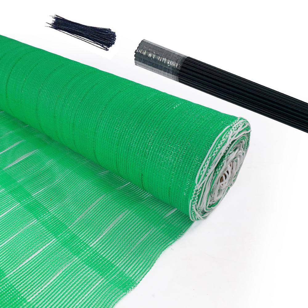3.3 in. x 49.2 ft. Green Construction Snow/Safety/Animal Barrier Fence Warning Barrier Fence with Stake (12-Pack) price history on PriceWatchPro