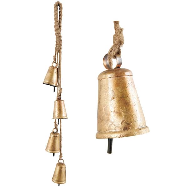 Nutristar Brass Hanging Bell with Chain. Premium Decorative Bell for Temple  on Special Occasions.