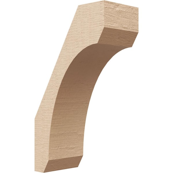 Ekena Millwork 3 in. x 10 in. x 6 in. Legacy Rough Cedar Woodgrain Timberthane Polyurethane Knee Brace, Primed