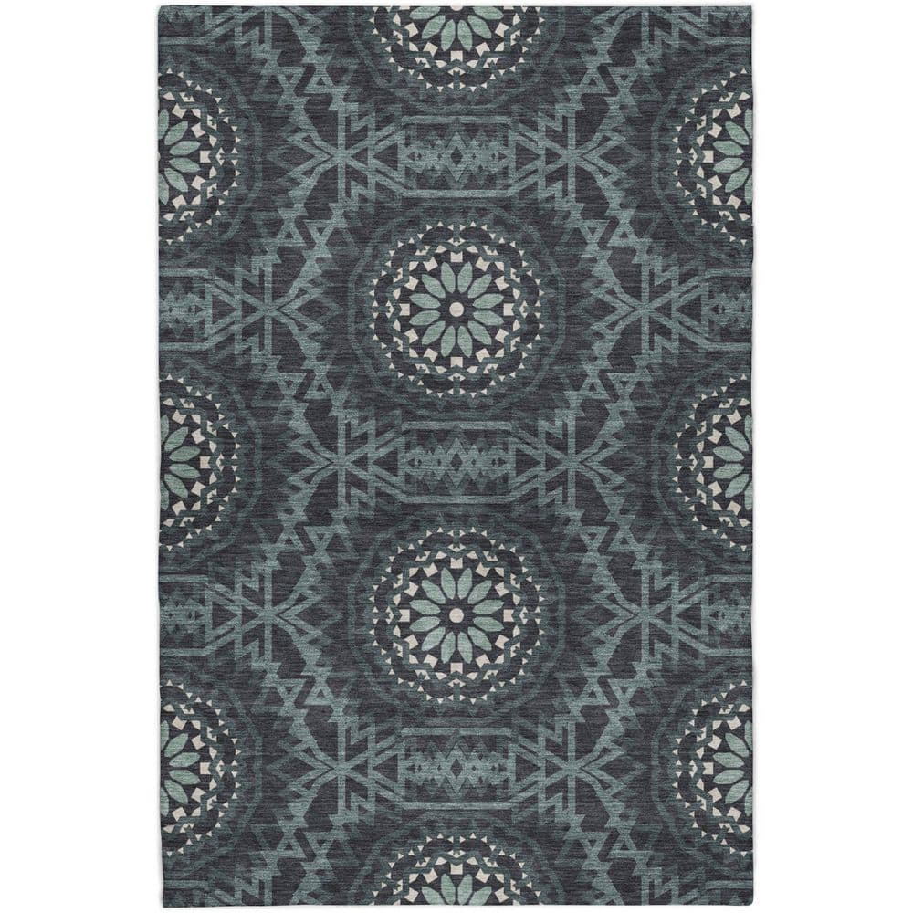 Dream Shag Premium Machine Washable Abstract ADS619 Charcoal 3 ft. x 5 ft. Area Rug price history on PriceWatchPro