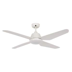 Aria 52 in. White LED Light with Remote Ceiling Fan