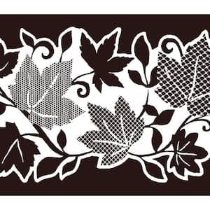 Falkirk McGhee Peel and Stick Floral White Leaves, Vines Self Adhesive Window Sticker Wallpaper Border