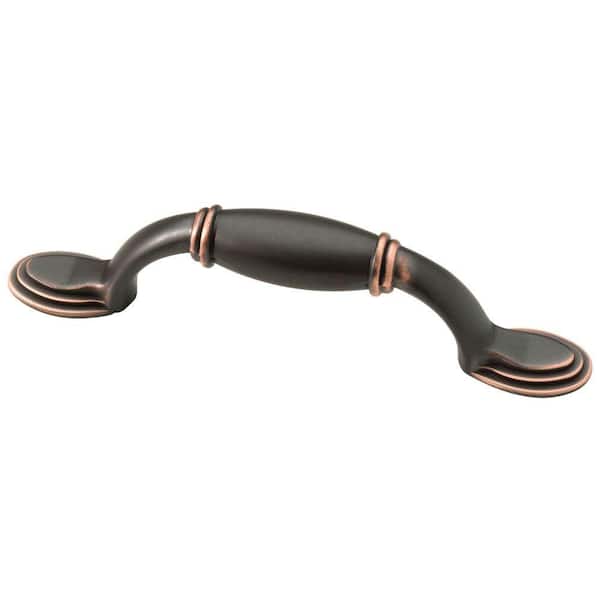 Liberty Traditional Spoon Foot 3 in. (76 mm) Bronze With Copper Highlights Cabinet Drawer Pull